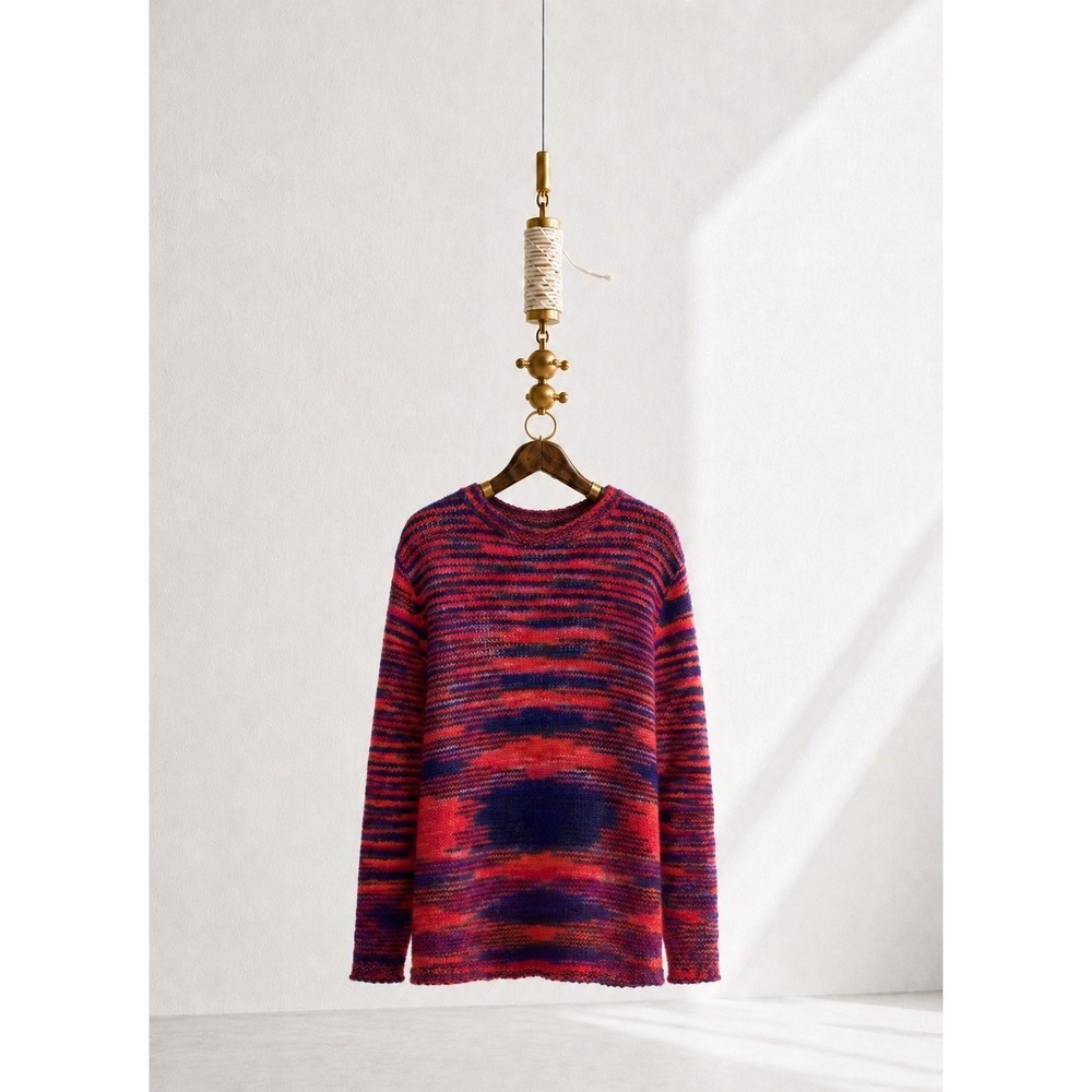 The Elder Statesman 100% Cashmere Hand Dyed Space Dyed Unisex Sweater L USA